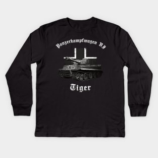 Panzerkampfwagen VI Tiger German Tank Kids Long Sleeve T-Shirt